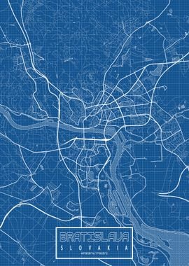 Bratislava Map Blueprint