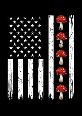 Mushroom American Flag