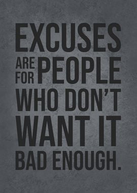 No Excuses