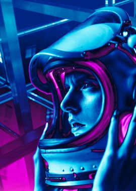 Space pink blue