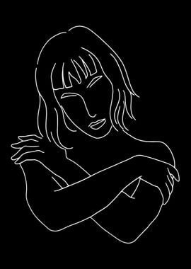 One Line Art Woman