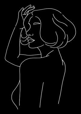 One Line Art Woman