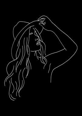 One Line Art Woman