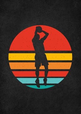 retro vaporwave basketball