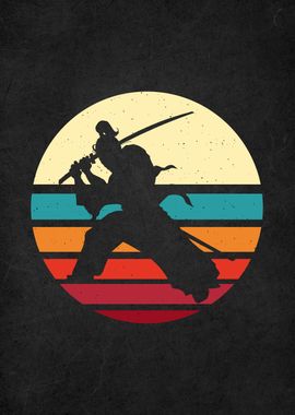 vintage retro samurai