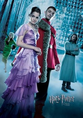 Hermione and Victor Poster picture metal print paint by