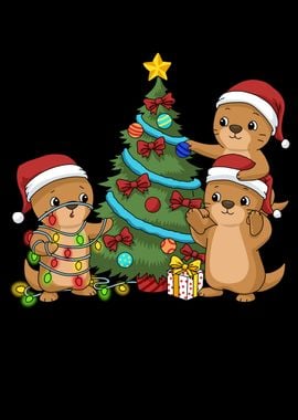 Christmas Tree Otter Kids