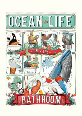 Ocean Sea Life in Bathroom