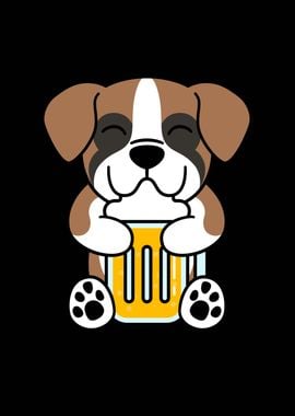 Boxer Dog Beer 