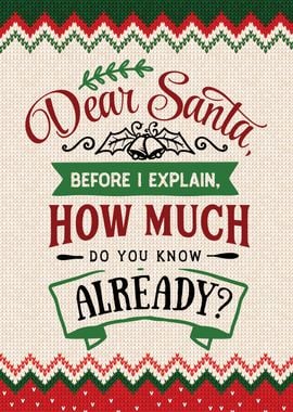 Dear Santa Funny Christmas