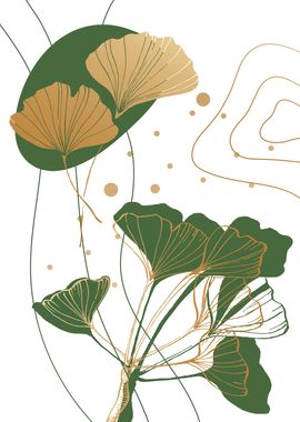 Ginkgo Abstract Geometric 