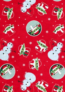 Yoda Christmas pattern