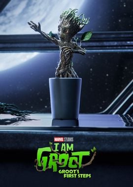 Disney Guardians Of The Galaxy Baby Groot Funny Poster And Print