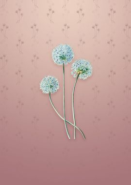 Vintage Blue Leek Flower