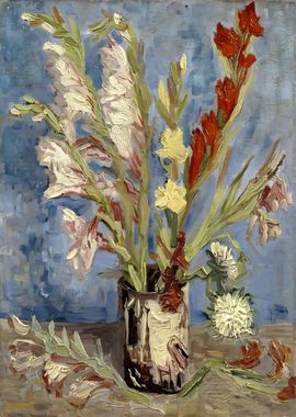 Vase with Gladioli