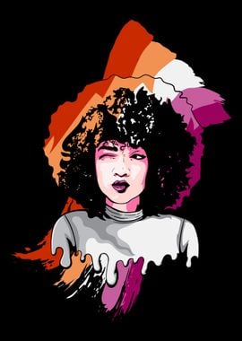 Afro Girl Gay Lesbian Flag