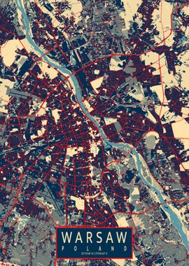 Warsaw City Map Hope