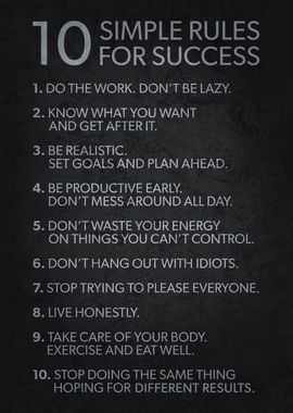 10 Rules For Success