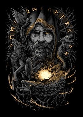 'Odin Viking Mythology' Poster, picture, metal print, paint by Richard ...