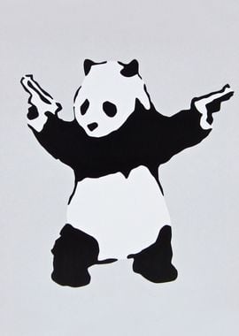 Banksy Shooting Panda