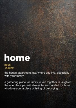 home definition posters