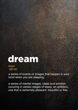 dream definition posters