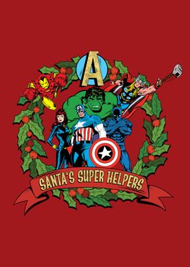 Santa Super Helpers red