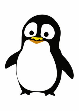 Penguin character funny go