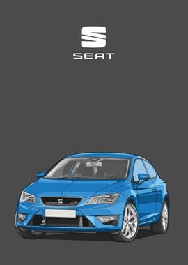 seat leon fr blue