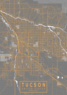 Tucson City Map Bauhaus