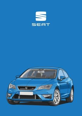 seat leon fr blue