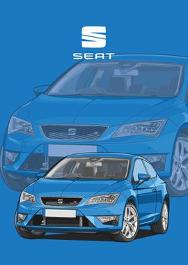 seat leon fr blue