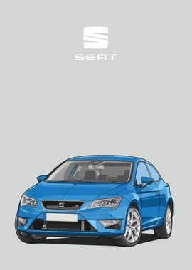 seat leon fr blue