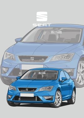 seat leon fr blue