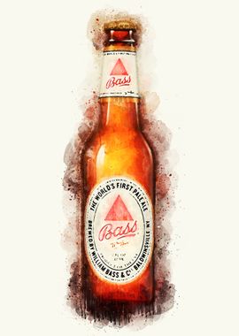 Vintage Watercolor Beer