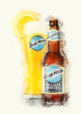 Vintage Watercolor Beer