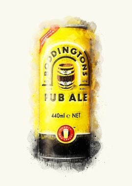 Vintage Watercolor Beer