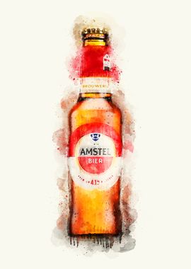 Vintage Watercolor Beer