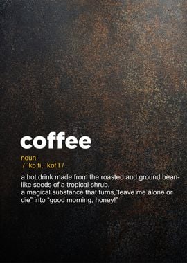 coffee definition poster