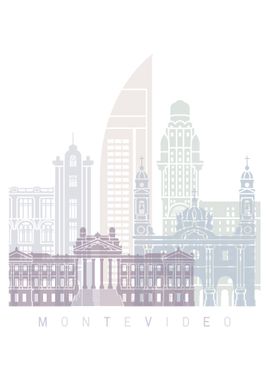 Montevideo skyline poster 