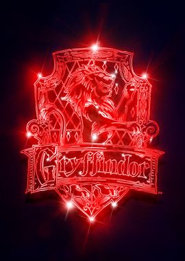 Gryffindor Neon Crest