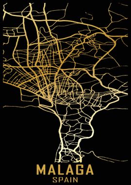 Malaga Spain City Map