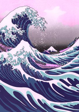 Vaporwave Wave of kanagawa