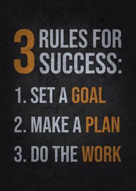 Three Rules For Success