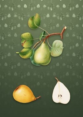 Pear on Lunar Green