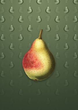 Pear on Lunar Green