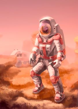 Astronaut Explore Mars