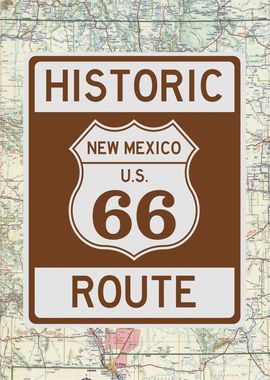 New Mexico Route 66 marker