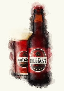 Vintage Beer Watercolor