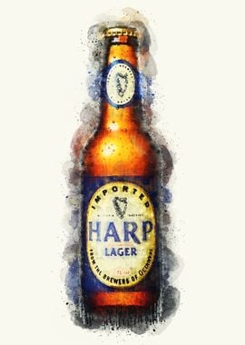 Vintage Beer Watercolor